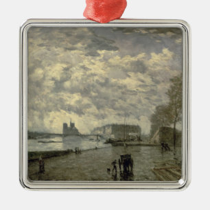 Adorno Metálico El Sena y Notre Dame