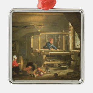 Adorno Metálico El taller de un tejedor, 1656 (aceite en lona)