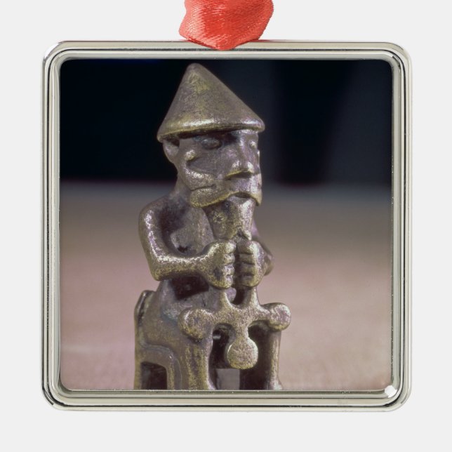 Adorno Metálico El Thor con un martillo, figurilla encontró en (Frente)