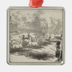 Adorno Metálico El tiroteo de los ciervos en Gotha