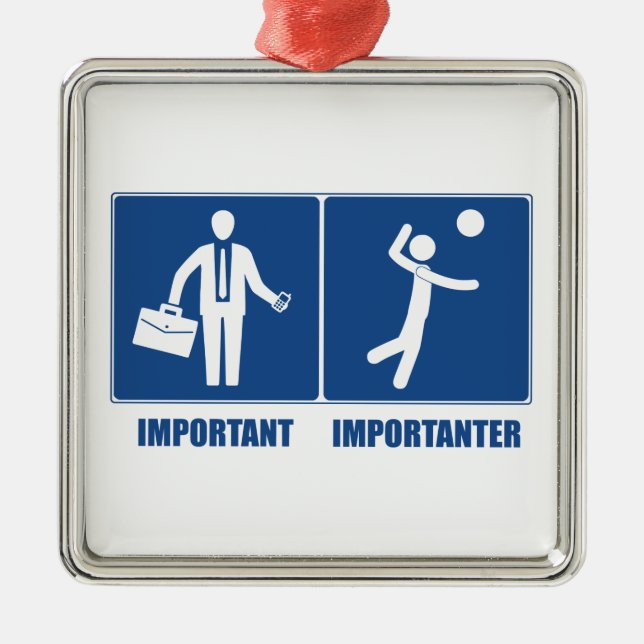 Adorno Metálico El Trabajo Es Importante El Voleibol (Frente)