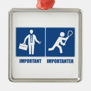 Adorno Metálico El trabajo es importante, Lacrosse es importante