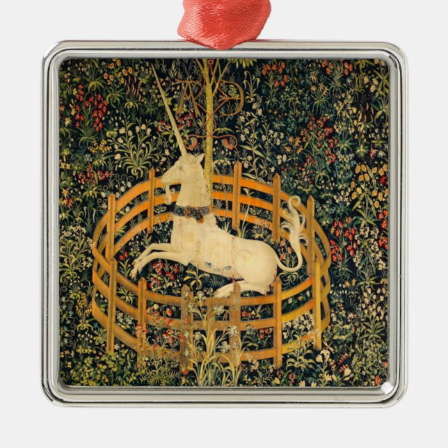 Adorno Metálico El unicornio en cautiverio (Frente)