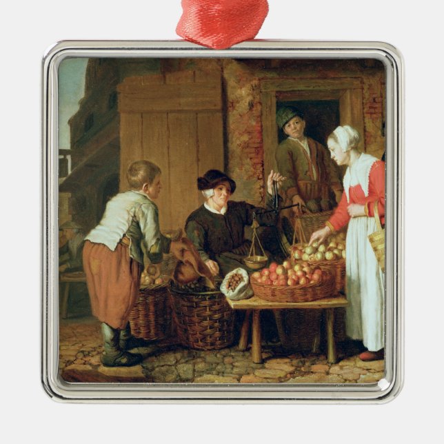 Adorno Metálico El vendedor de la fruta (Frente)
