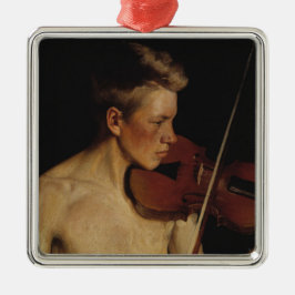 Adorno Metálico El violinista (músico masculino) (de Pekka Halonen