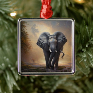 Adorno Metálico Elefante Africano-El Rey