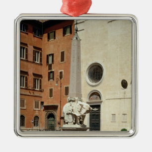 Adorno Metálico Elefante que lleva un obelisco egipcio, 1667