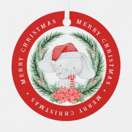 Adorno Metálico Elefantes Blancos Navidades