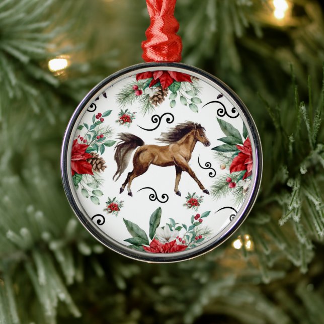 Adorno Metálico Elegant Horse Christmas Ornament Keepsake (Árbol)