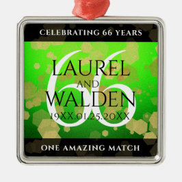 Adorno Metálico Elegante 66º aniversario del Boda Titanita