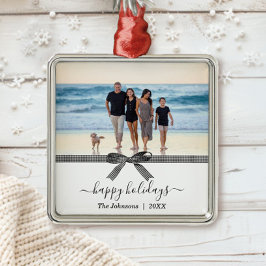 Adorno Metálico Elegante arcilla de búfalo negro y blanco