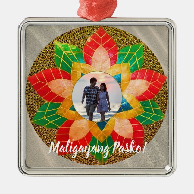 Adorno Metálico Elegante estilo filipino parol, playa, Filipinas (Frente)