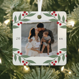 Adorno Metálico Elegante fiesta de Navidades de fotografía botánic