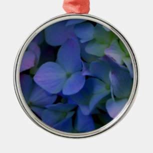 Adorno Metálico Elegante polvoriento azul violeta floral