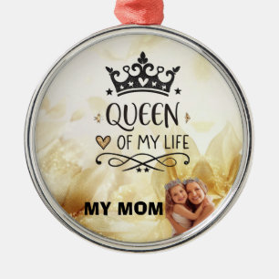 Adorno Metálico Elegante Reina de mi Vida - mi mamá