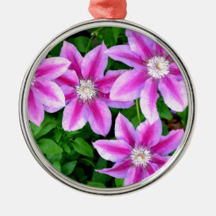 Adorno Metálico Elegante rosa floral verde botánico