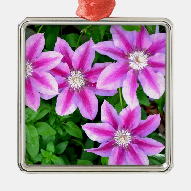 Adorno Metálico Elegante rosa floral verde botánico (Frente)