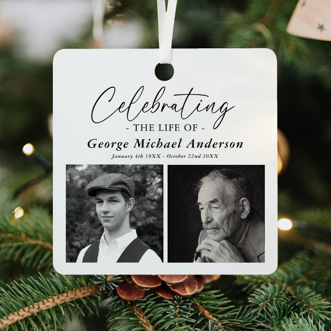 Adorno Metálico Elegante tributo de foto de 2 "Celebrando la vida" (Subido por el creador)