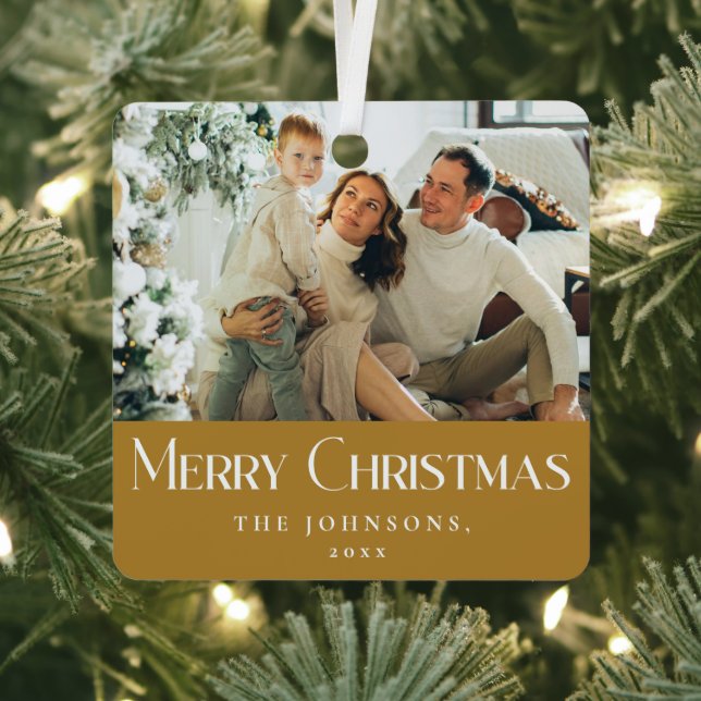 Adorno Metálico Elegante y elegante foto de oro de la familia navi (in situ)