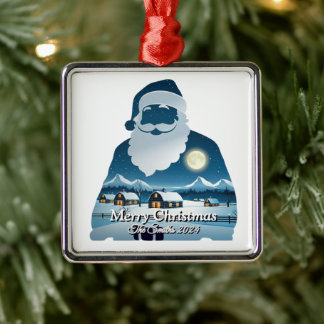 Adorno Metálico Elegante y moderno Navidad de la familia Vintage