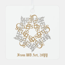 Adorno Metálico Elegante y personalizada plata de oro navideño