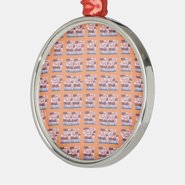 Adorno Metálico Elegante y único arte con estampado cardíaco para  (Izquierda)