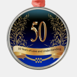 Adorno Metálico Elegantes regalos de 50 años de Boda