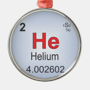 Adorno Metálico Elemento individual del helio de la tabla