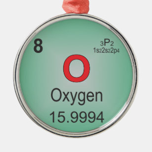 Adorno Metálico Elemento individual del oxígeno de la tabla