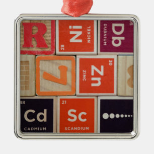 Adorno Metálico Elementos Periódicos Ciencias del zinc