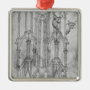 Adorno Metálico Elevación de la torre de la catedral de Laon