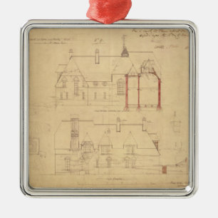 Adorno Metálico Elevaciones para la casa roja, brezo de Bexley