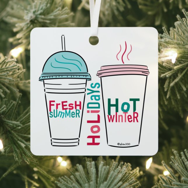 Adorno Metálico Elige tu bebida favorita de los Navidades (in situ)