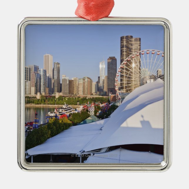 Adorno Metálico Embarcadero de la marina de guerra y Chicago (Frente)