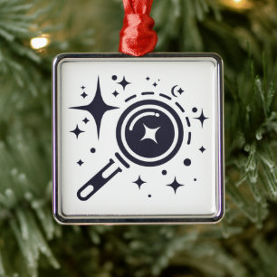 Adorno Metálico emblema de IA Estrellas de Sparkle, faro de la era
