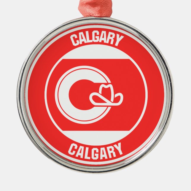 Adorno Metálico Emblema de la Ronda de Columbia Calgary (Frente)
