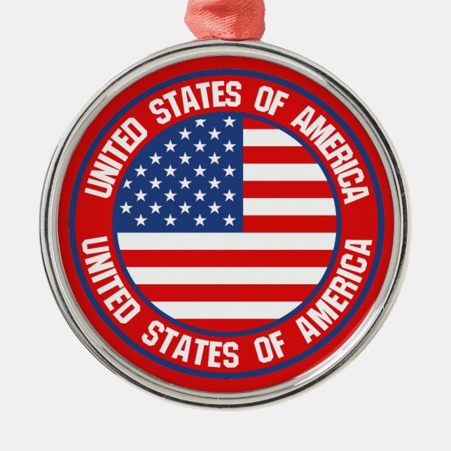 Adorno Metálico Emblema de la Ronda de Estados Unidos (Frente)