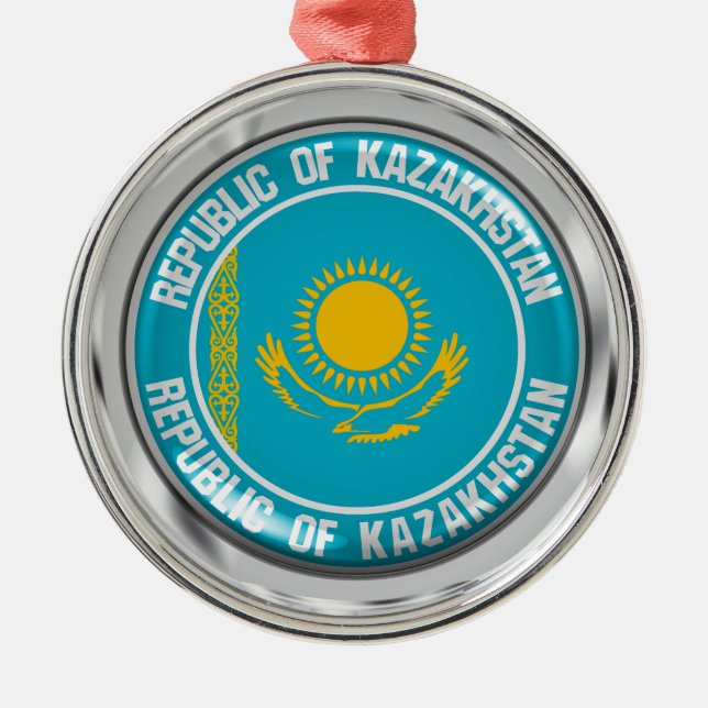 Adorno Metálico Emblema de la Ronda de Kazajistán (Frente)