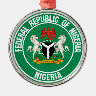 Adorno Metálico Emblema de la Ronda de Nigeria
