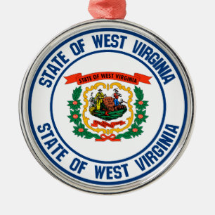 Adorno Metálico Emblema de la Ronda de Virginia Occidental