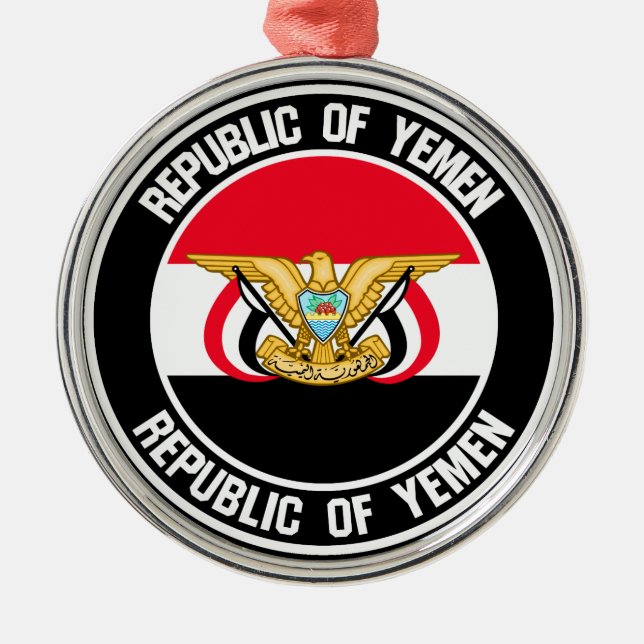 Adorno Metálico Emblema de la ronda de Yemen (Frente)