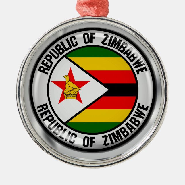 Adorno Metálico Emblema de la ronda de Zimbabue (Frente)