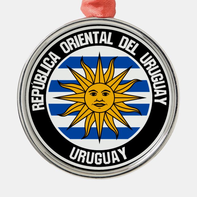 Adorno Metálico Emblema de la Ronda Uruguay (Frente)