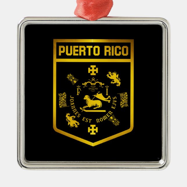 Adorno Metálico Emblema de Puerto Rico (Frente)
