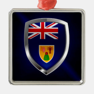 Adorno Metálico Emblema metálico de las Islas Turcas y Caicos
