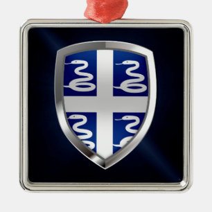 Adorno Metálico Emblema metálico de Martinica