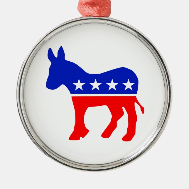 Adorno Metálico Emblema político Fiesta democrático (Donkey) (Frente)