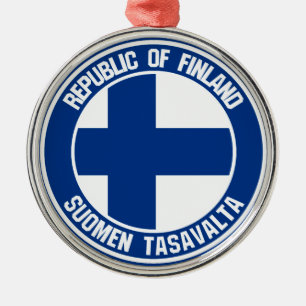 Adorno Metálico Emblema redondeado de Finlandia