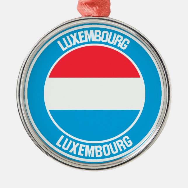 Adorno Metálico Emblema redondeado de Luxemburgo (Frente)