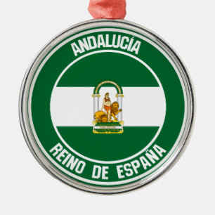 Adorno Metálico Emblema redondo de Andalucía